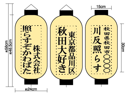提灯に文字が入ったイメージ画像